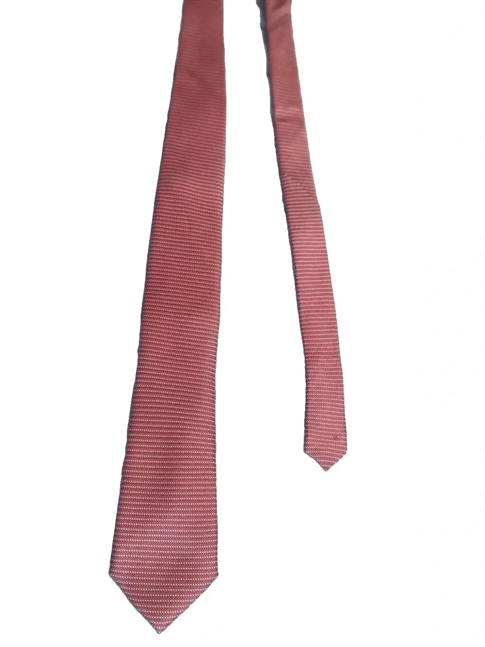 Michael Kors 100% Silk Pink with White Stripes Tie (3.25 in x 59.25 in)